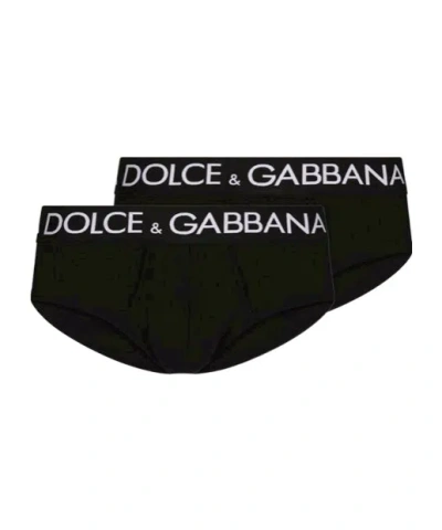 Dolce & Gabbana Logo Two-piece Briefs Set In Green