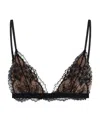 Dolce & Gabbana Chantilly Lace Triangle Bra In Black