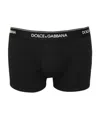 Dolce & Gabbana Pack Containing Two Regular Boxers Of The Same Color In Black
