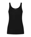 Dolce & Gabbana Ribbed Slim Black Tank Top In Black