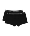 Dolce & Gabbana Set Of 2 Logo Cotton Blend Boxer Briefs In Black