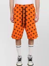 Dolce & Gabbana Logo Waist Drawstring Knee-length Bermuda Shorts In Orange