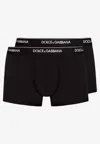 Dolce & Gabbana Confezione Da 2 Pezzi Boxer Regular-fit In Black