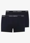 Dolce & Gabbana Pack Of Two Boxers In Navy