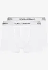 Dolce & Gabbana Day By Day 2-pack Stretch Cotton Boxer Briefs In White