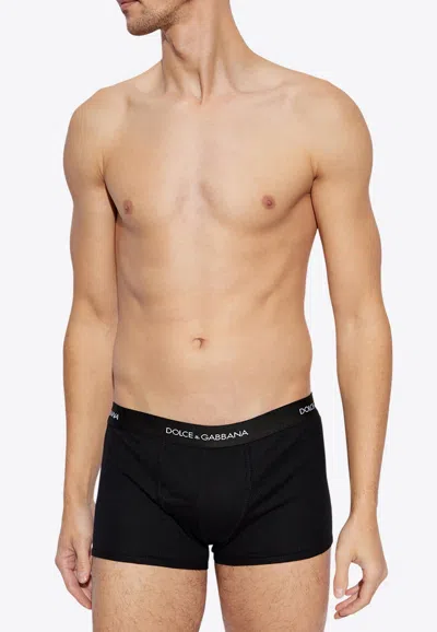 Dolce & Gabbana Logo Waistband Boxers - Set Of 2 In Multi