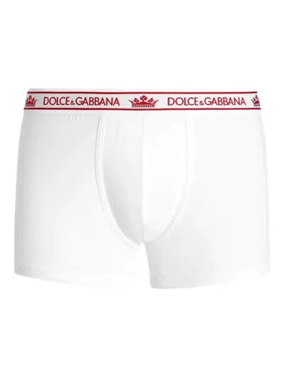 Dolce & Gabbana Logo-waistband Boxers (set Of Three) In White