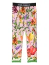 Dolce & Gabbana Logo-waistband Cotton-blend Trousers In Pink