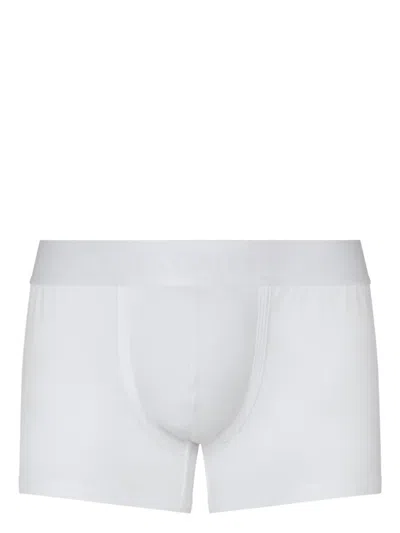 Dolce & Gabbana Logo-waistband Cotton Boxers In White