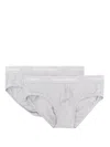 Dolce & Gabbana Two-pack Cotton Briefs Featuring Elastic Waistband In Gray