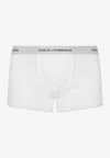 Dolce & Gabbana Day By Day 2-pack Stretch Cotton Boxer Briefs In White