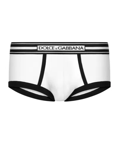 Dolce & Gabbana Logo-waistband Jersey Boxers In White