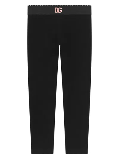 DOLCE & GABBANA LOGO-WAISTBAND LEGGINGS