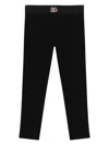 Dolce & Gabbana Logo-waistband Leggings In Black