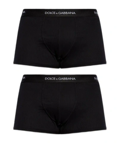 DOLCE & GABBANA DOLCE  GABBANA LOGO WAISTBAND PACK OF TWO BOXERS