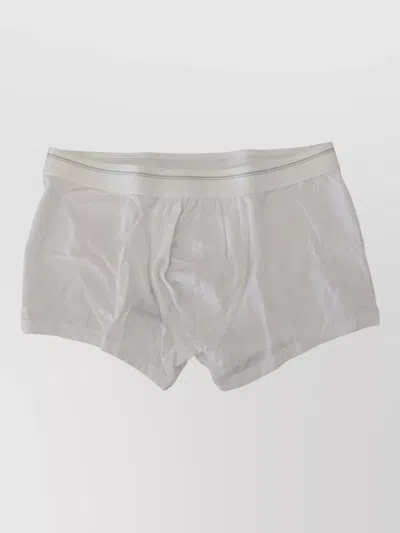 Dolce & Gabbana Logo Waistband Regular Mens Boxer Underwear In White