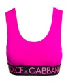 Dolce & Gabbana Logo-waistband Sports Bra In White