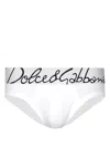 Dolce & Gabbana Logo-waistband Stretch-cotton Briefs In White