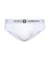 Dolce & Gabbana Logo-waistband Stretch-cotton Briefs In White