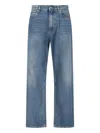 Dolce & Gabbana Logo Wide Jeans In Blue