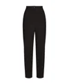 Dolce & Gabbana Wool Pants With Duchesse Tuxedo Band In Black