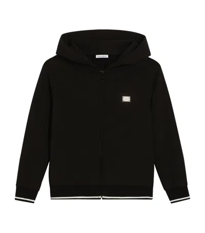 DOLCE & GABBANA LOGO ZIP-UP HOODIE