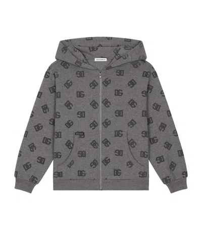 DOLCE & GABBANA LOGO ZIP-UP HOODIE