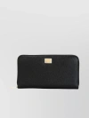 DOLCE & GABBANA LOGO ZIP WALLET IN DAUPHINE LEATHER