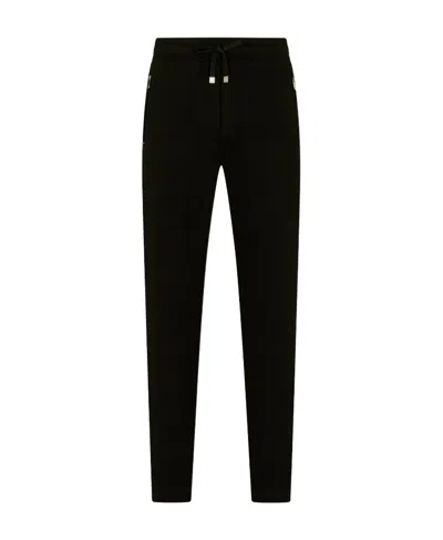 Dolce & Gabbana Logo Zipper Detail Sweatpants In Black