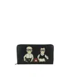 Dolce & Gabbana Logo Zipper Wallet In Black