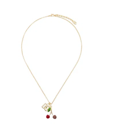 Dolce & Gabbana Logo-charm Polished Necklace In Gold