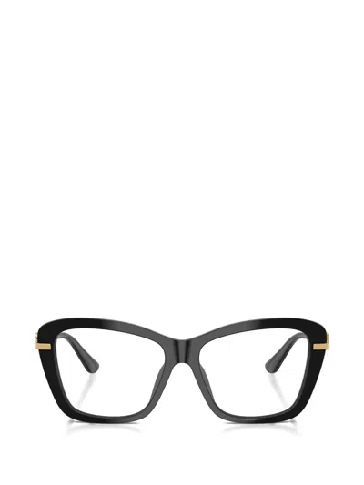 Dolce & Gabbana Logo-detail Glasses In Black