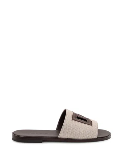 Dolce & Gabbana Logo-detail Sandals In Multi