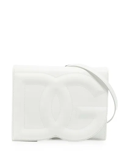 Pre-owned Dolce & Gabbana Logo-detail Shoulder Bag In White
