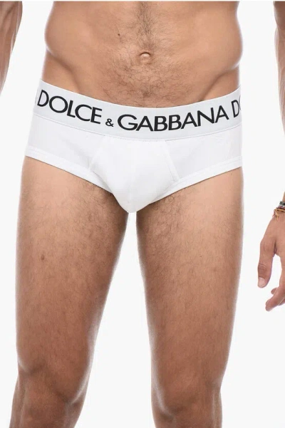 Dolce & Gabbana Logoed Band 2 Slip Set In White