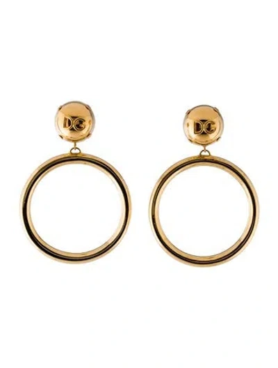 Pre-owned Dolce & Gabbana Logoed Dg Balls Clip-on Hoop Earrings In Multi