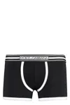 Dolce & Gabbana Logo-print Strap Cotton-blend Boxers In Black/white