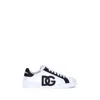 Dolce & Gabbana Portofino Light Strobel Sneakers In Canvas And Calfskin