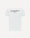 Dolce & Gabbana White Crewneck T-shirt With Logo Lettering Print On The Front