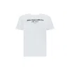 Dolce & Gabbana White Crewneck T-shirt With Logo Lettering Print On The Front