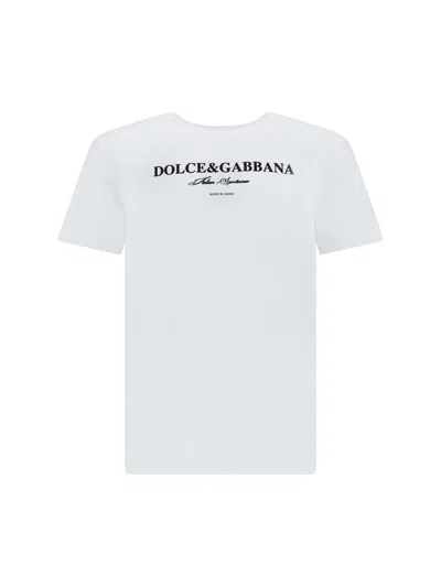Dolce & Gabbana Cotton T-shirt With Print In White