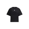 Dolce & Gabbana Black T-shirt With Logo Decorated With Crystals On The Front In Black