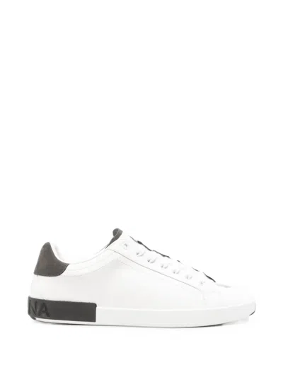 Dolce & Gabbana Logo-embossed Contrast-heel Sneakers In Animal Print