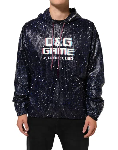 Dolce & Gabbana Dg Men Hooded Sweatshirt Game Style In Silver