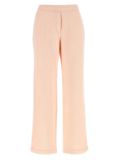 Dolce & Gabbana Logo-embroidered Honeycomb Cotton Joggers In Pink