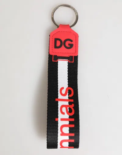 Dolce & Gabbana Logo-embroidered Key Case In Red