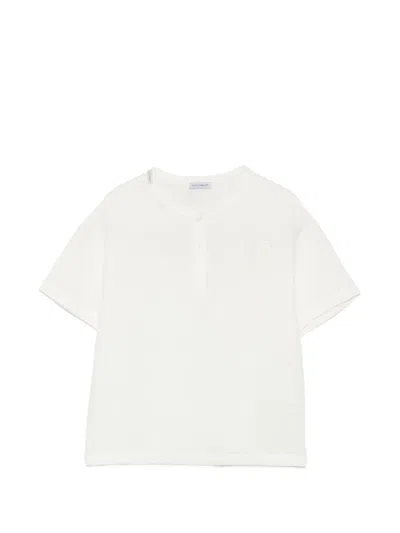 Dolce & Gabbana Kids' Logo-embroidered Waffle-knit T-shirt In White