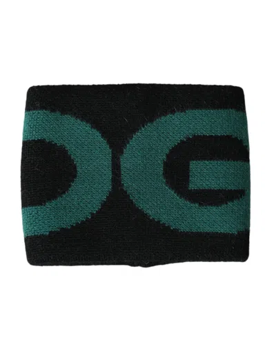 Dolce & Gabbana Logo-embroidered Wool Wristband In Multi