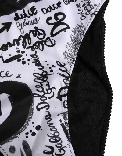 Dolce & Gabbana Logo-graphic Nylon Brief In Black