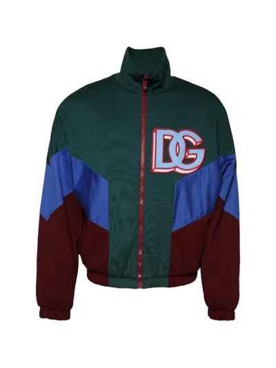 Dolce & Gabbana Logo-embroidered Colorblock Jacket In Multi